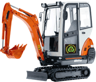 Mini digger hire with driver in Warwickshire